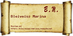 Bleiveisz Marina névjegykártya